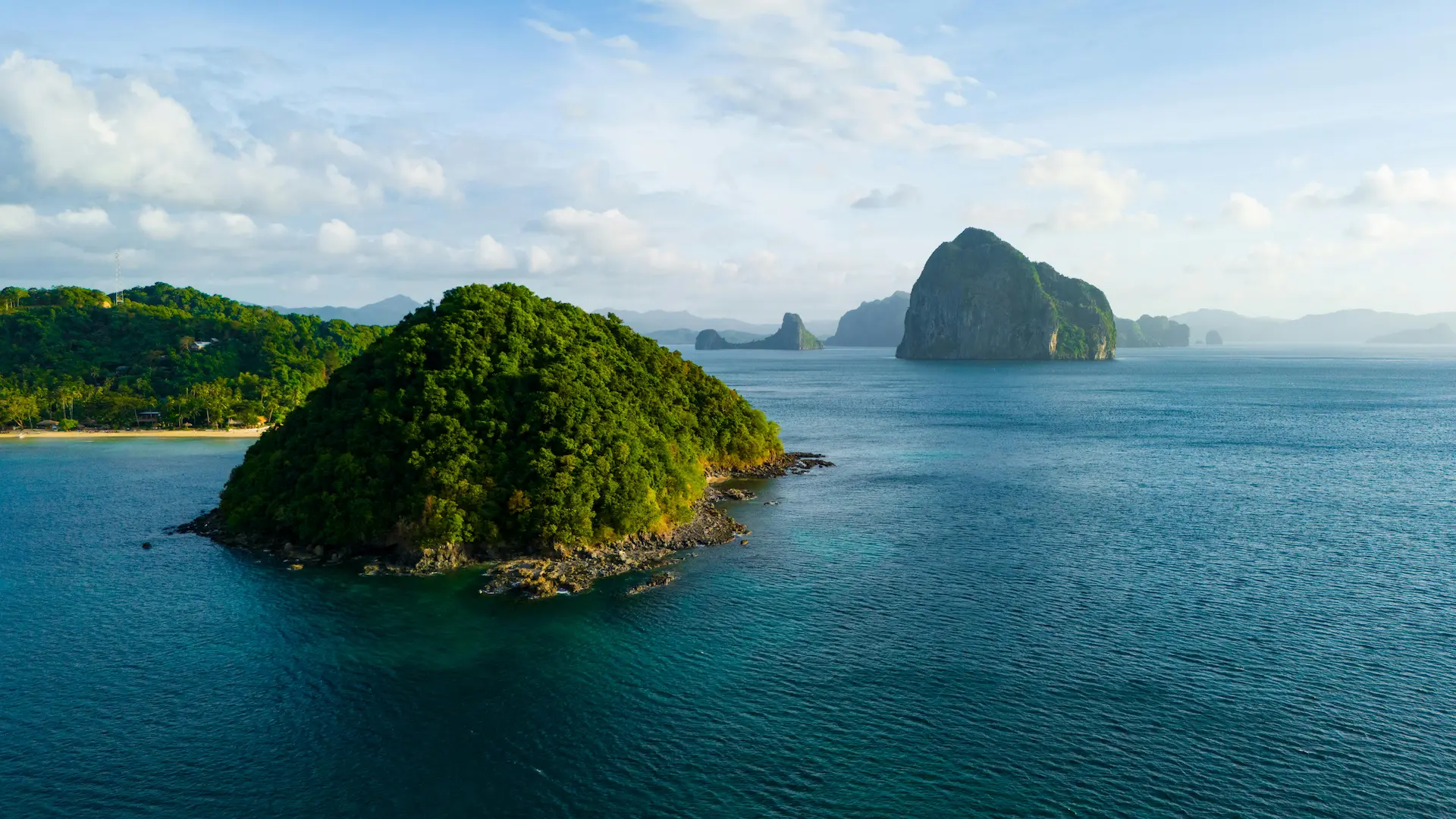 Aerial view of El Nido Palawan Philippines